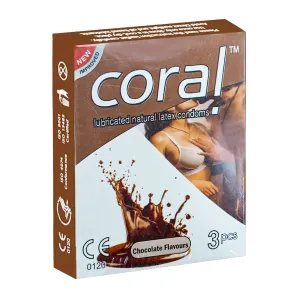 Coral Condom Chocolate Flavour 3's Pack